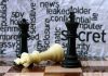Grandmaster Found DEAD – Only 29! Chess pieces with secretive background text pattern