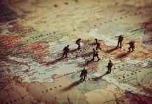 Mid-Air Explosion Stuns Military – 20 Soldiers VANISH Toy soldiers on a world map background.