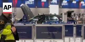 Car RAMS Into Airport Terminal - Six Down