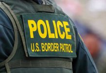 Woke Governor Turns Cops Against ICE—Sheriffs Defy Order! Police U.S. Border Patrol uniform close-up.