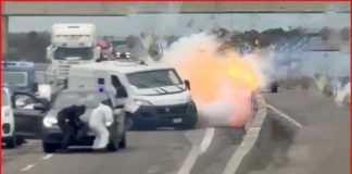 Robbers Blow Open Armored Truck in Brazen Daylight Heist