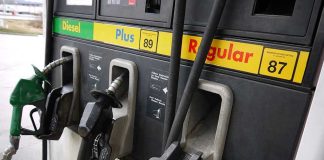 Trump Issues Gas Price WARNING And It’s Not Good Gas station pumps for diesel, plus, and regular fuel.