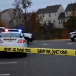 Gunman Fires 70 SHOTS – Kills Woman! Sheriff line tape blocking scene with police and ambulance.