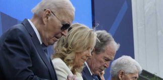 WATCH: Biden, Bush and Clinton join Obama for presidential center opening