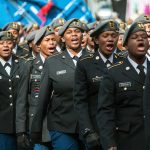 Hegseth MOCKS Female Cadets – Backlash Erupts Group of uniformed cadets marching in formation