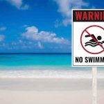 Woman MAULED In Horrific Shark Attack! No swimming warning sign on a tropical beach
