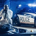 Backpack Bomb EXPLODES – Multiple Killed! forensic investigator photographing crime scene near police car