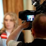 Kirk Judge Stuns Courtroom, Allows Cameras! tv camera films interview with blurred speaker