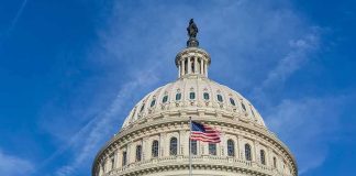 Senator Embarrassingly Denied Access to Air Bas United States Capitol dome with American flag